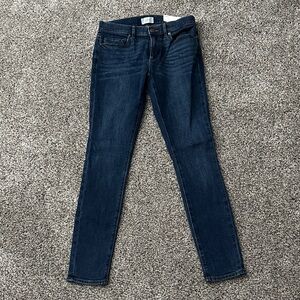 Dark Blue Women's Skinny MidRise Jeans - Loft Outlet - Size 0
